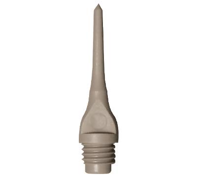 Mueller 1/4" Thread Plastic Keypoint Dart Tips – Bag/100-15 Color Variations - color: Gray