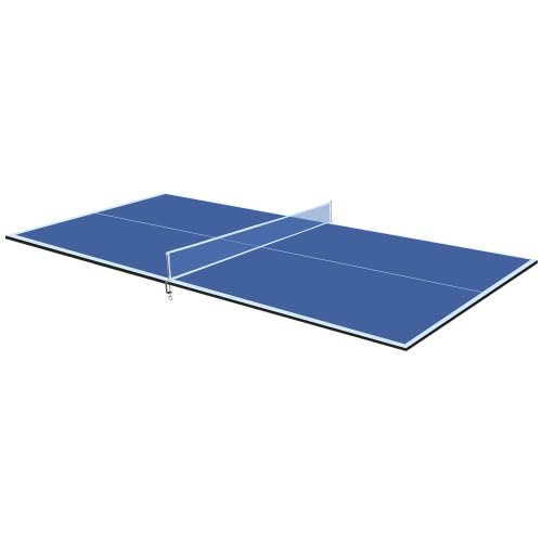 6/7/8/9Ft Mid-Size Ping Pong Conversion Top, Foldable Table Tennis Table Top with Net for Home Office - color: BLUE, size: 8*4 FT