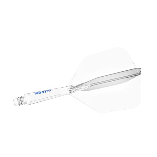 CUESOUL ROST 77 Integrated Dart Shaft and Flight Big Wing Shape,Set of 3 - color: Ice with Blue Logo, size: S-23mm
