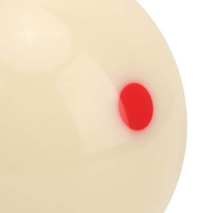 Standard Training Ball Cue Ball, 57.2mm Resin Material Smooth Cover Surface High Hardness Ball with Standard Lines Dots for Billiard Accessory - color: Red Dot