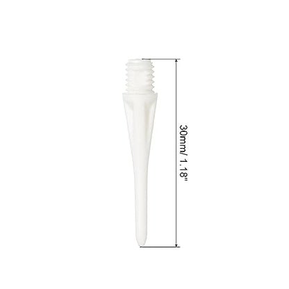 PATIKIL Plastic Dart Tips 2BA Thread Soft Dart Replacement Plastic Tip Soft Tip Dart Accessories - color: White