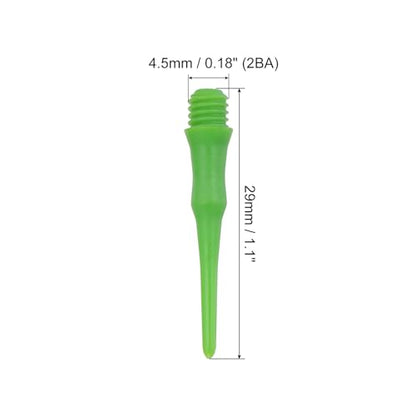 PATIKIL Plastic Dart Tip 2BA Thread, Soft Dart Tip Replacement Dart Accessories - color: Green