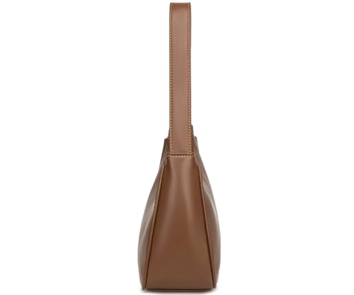 CYHTWSDJ Shoulder Bags for Women, Cute Hobo Tote Handbag Mini Clutch Purse with Zipper Closure - color: Chocolate