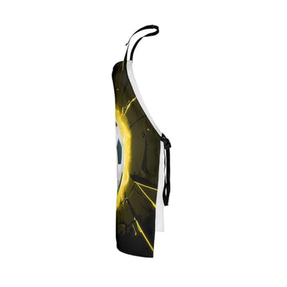 Manfei Volleyball Kids Kitchen Apron - color: Black Yellow