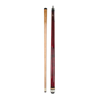 ASKA Short Kids Cue LCS, Canadian Hard Rock Maple Billiard Pool Cue Stick - color: Red 48 inches, Wrapless, LCSN
