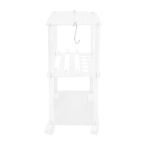 Pool Stick Holder Floor Stand, 10-Hole Acrylic Pool Cue Rack