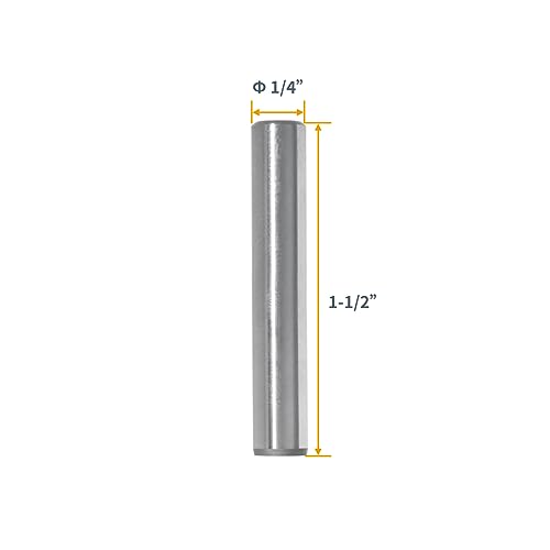 POWERTEC 71475-P2 Hardened Steel Dowel Pins 1/4" x 1-1/2" | Heat Treated and Precisely Shaped for Accurate Alignment, 20 PK - size: 1/4" x 1.5" (20pk)