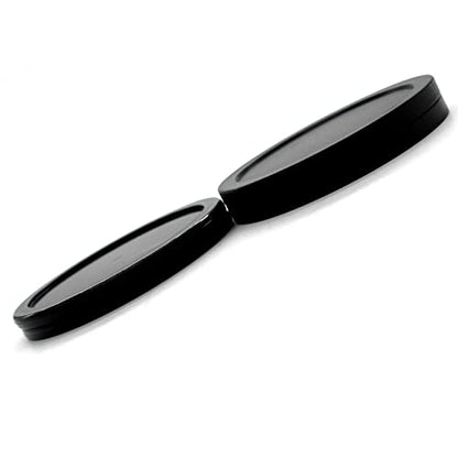 Air Hockey Pucks and Paddles,Black Air Hockey Puck Pusher,Goal Handles Paddles Replacement Accessories for Game Tables (4 Striker 96mm with Pads, 8 Pucks 64mm Thick and Thin)