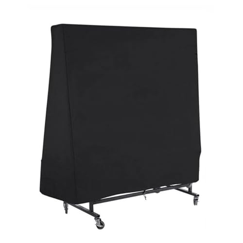 Ping Pong Table Cover Table Tennis Cover Oxford Waterproof Outdoor Rainproof Storage with Zipper - color: Black