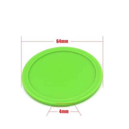 20Pcs Air Hockey Pushers and Pucks Set 64mm Green Lightweight Replacement Hockey Handles for Mini and Full Air Tables Game Room Accessories for Recreational Activities