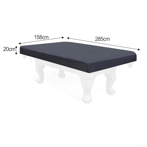Waterproof 210D Oxford Billiard Pool Table Cover, with Adjustable Drawstring for 7ft 8ft 9ft Tables, All-Weather Dustproof/Snow Protection, Fits Most Snooker, Pool Tables, Outdoor Furniture(black 9FT) - size: black 9FT