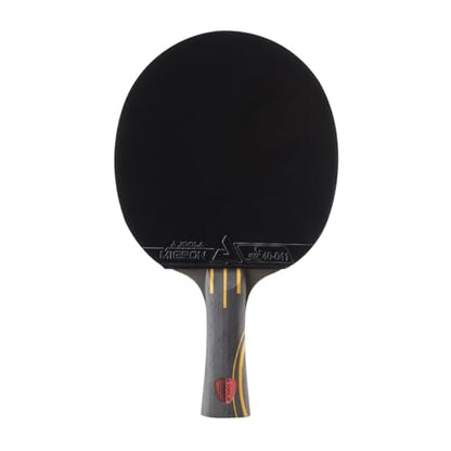 JOOLA Infinity Overdrive - Professional Performance Ping Pong Paddle with Carbon Technology - Black Rubber on Both Sides - Competition Table Tennis Racket for Advanced Training - Extreme Speed - color: Yellow Handle (Red/Black Rubber)