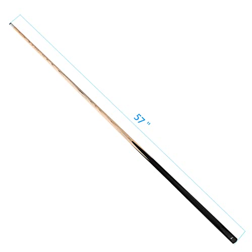 HMQQ 58" One Piece Pool Cue Stick with 13MM Leather Tip, Weight 20OZ Billiards Cue Stick, Pool Stick Set of 4/ Set of 6/ Set of 8 (Black&Natural Wood Color) - style: BLACK SET OF 8