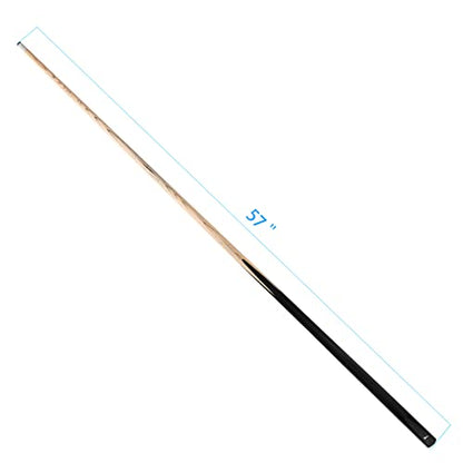 HMQQ 58" One Piece Pool Cue Stick with 13MM Leather Tip, Weight 20OZ Billiards Cue Stick, Pool Stick Set of 4/ Set of 6/ Set of 8 (Black&Natural Wood Color) - style: BLACK SET OF 8