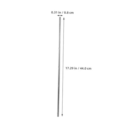 TOYANDONA 6pcs Iron Foosball Table Rods Replacement with Safety Caps Soccer Table Poles for Easy Installation Compatible with Adult and Foosball Machines for Worn Rod Repair