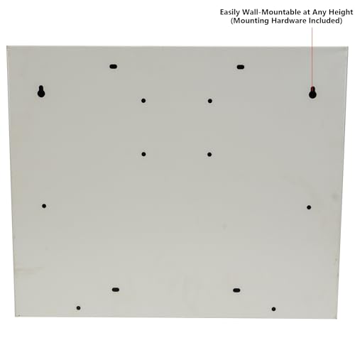 Wall Mounted Storage Rack with Locking Fold Down Shop Desk, Space Saving Table with Storage Shelves 20" W x 3-3/8"D (Tan)