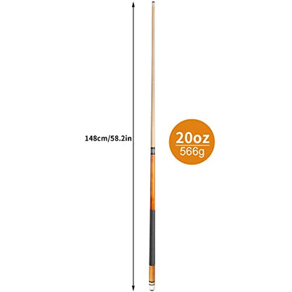 AKLOT Pool Cues,58" Pool Cue Stick Canadian Maple Wood Billiard Cues Sticks for Professional Billiard Players 18 19 20 21 oz - color: 20 oz