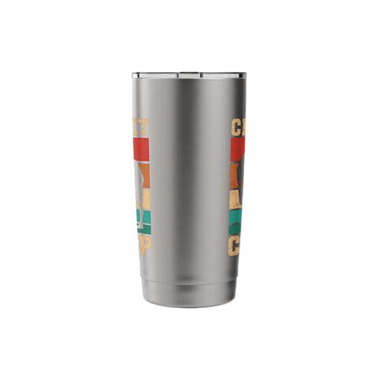 Croquet Champ Retro Funny Lawn Game Player Quote Stainless Steel Insulated Tumbler - color: Brushed Steel