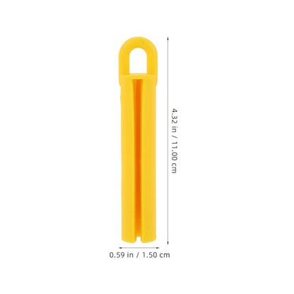 Toyvian 5pcs Pool Cue Hangers 11cm Yellow Billiard Accessories Wall-mounted Cue Storage Holders for Racks and Billiards Room Organization