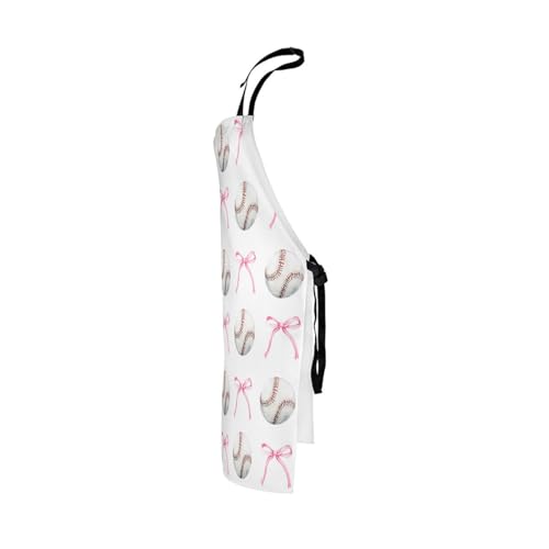 Manfei Blue Bowknot Kids Kitchen Apron - color: Red White