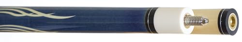 PEARSON P-58 Two-Piece Billiards Pool Cue Stick w/White Gloss Grip - Available in Red/Blue/Grey - color: Blue, size: 20 oz