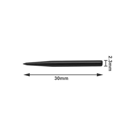 15pcs Dart Tips 2.3mm Dart Spare Points Nickel-Plated Iron Replacement Smooth Tips Metal Dart Points for Glide Spare Dart Points Black - color: 30mm