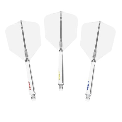 CUESOUL ROST 77 Integrated Dart Shaft and Flight Big Wing Shape,Set of 3 - color: Mixed Color with III, size: L-33mm