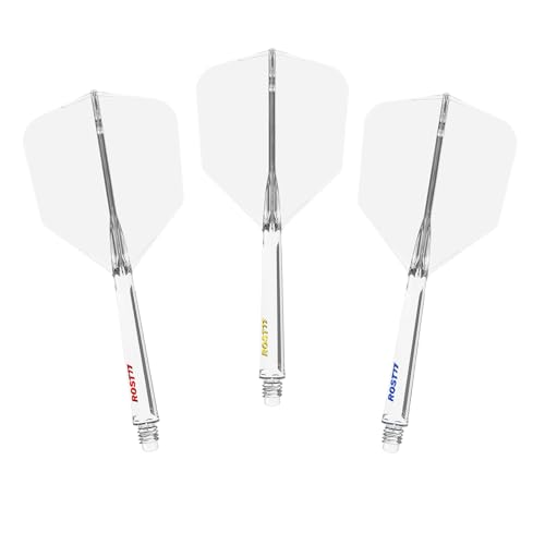 CUESOUL ROST 77 Integrated Dart Shaft and Flight Big Wing Shape,Set of 3 - color: Mixed Color with III, size: L-33mm