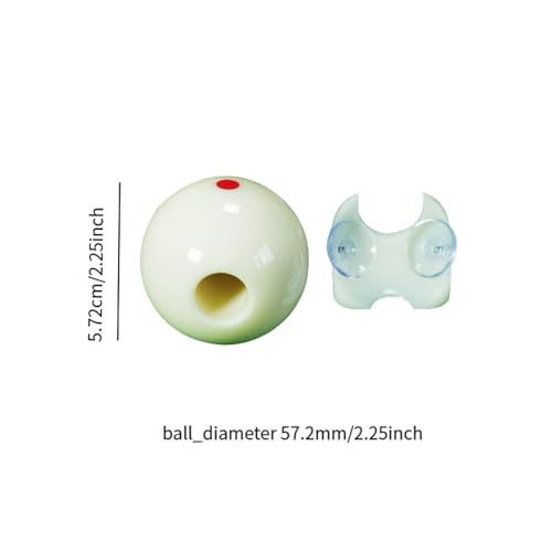Billiards Cue Ball with Hole Billiards Rod Training Aiming Helper Synthetic Resin Compact Accessory Suitable for Beginner Player Stroke - size: Large for Eight Ball