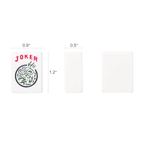 ZGME American Mahjong Set,166 White Tiles with Printed Rectangular Bag and Accessories,4 All-in-One Mahjong Racks with Pushers,Complete Western Mahjong Set - color: Light Blue