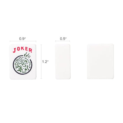 ZGME American Mahjong Set,166 White Tiles with Printed Rectangular Bag and Accessories,4 All-in-One Mahjong Racks with Pushers,Complete Western Mahjong Set - color: Light Blue