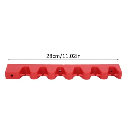 6 Hole Billiard Cue Rack Wall Mount – Rubber Billiard Pool Cue Holder for Storage Snooker Stick,Space-Saving Hanging Bracket with Sturdy Design