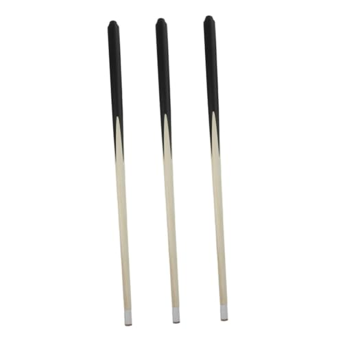 3Pcs Billiard Cue Sticks Wooden Short Pool Cues for Mini Pool Tables for Portable Design for Home School