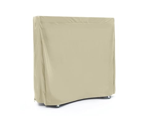 Covermates Elite Upright Ping Pong Table Cover – Water-Resistant All-Weather Folding Table Cover with Zipper & Buckle Straps, Indoor Outdoor Table Tennis Protector, 60W x 28D x 60H, Khaki - color: Elite Khaki Polyester, size: 60W x 28D x 60H