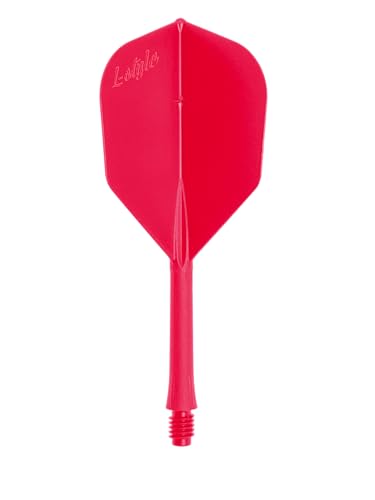 L-style BarFlight One-Piece Dart Flight and Shaft – L3 Shape – 26mm - color: Red