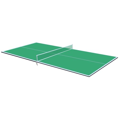 8ft Green Mid Size Ping Pong Conversion Top Foldable Portable Table Tennis Table Top for Indoor Games