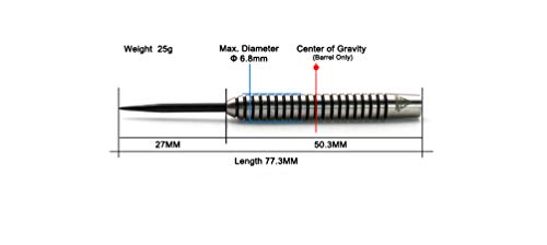 CUESOUL Tungsten Steel Tip Darts- Precise Barrels 18 19 21 24 Grams - color: 25 Grams-Luxury Case