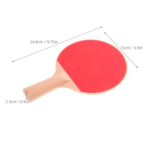 PRETYZOOM Table Tennis Racket Set with Plastic Elastic Ping Pong Balls, Outdoor Table Tennis Paddle Pair with Long Handles for Recreational Play and Training