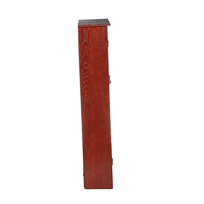 SEI Furniture - Window Pane Media Cabinet - Cherry - Transitional Design, Brown Glass and Wood - Ideal for Home Office, Living Room (MS1073)