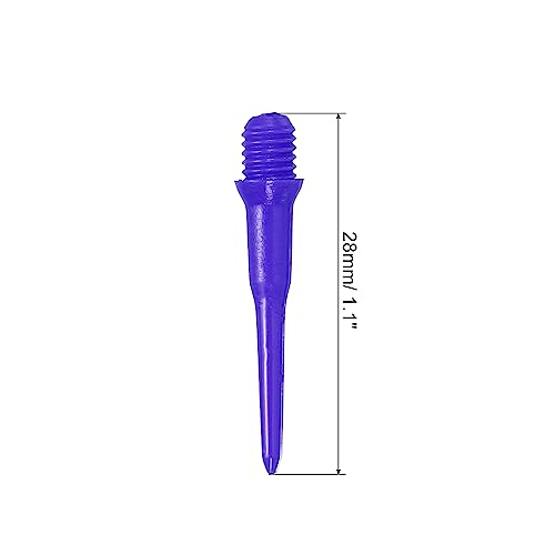 PATIKIL Plastic Dart Tips, 2BA Thread Soft Dart Plastic Tip Soft Tip Dart Accessories - color: Blue