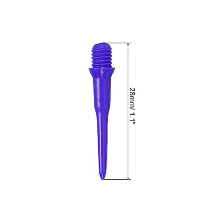 PATIKIL Plastic Dart Tips, 2BA Thread Soft Dart Plastic Tip Soft Tip Dart Accessories - color: Blue