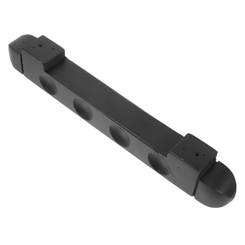 minkissy Billiard Cue Rack Wall-mounted 4-hole Solid Wood Pool Cue Holder Set of 2 Black Decorative for Game Room