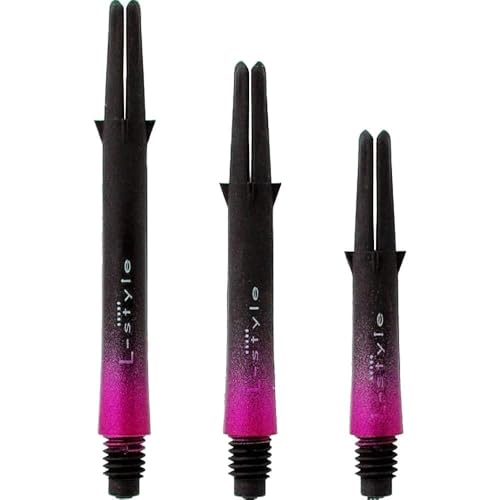 L-style L-Shaft Carbon Dart Shafts - Locked - Set of 3 - color: Black/Pink, size: Medium (330)