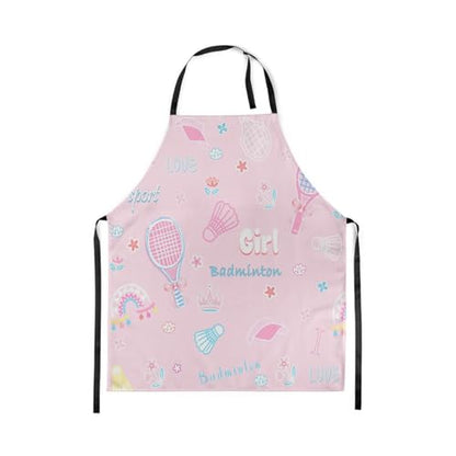 Castle Fairy Boy Soccer Kitchen Apron - color: Pink Badminton