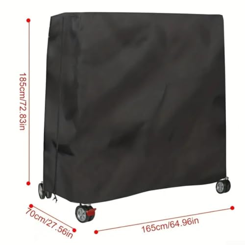 210D Oxford Table Tennis Table Cover Waterproof with Zipper for Outdoor for PING Pong Table 65x27.5x72.8 Inch Protection All Season