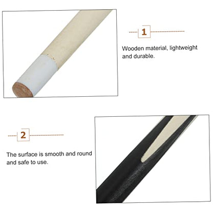 Toyvian Mini Pool Cue Stick, 18.89in Lightweight Wooden Short Billiard Cue for Kids Children Small Tabletop Pool Table Accessories for Beginners Learning Play