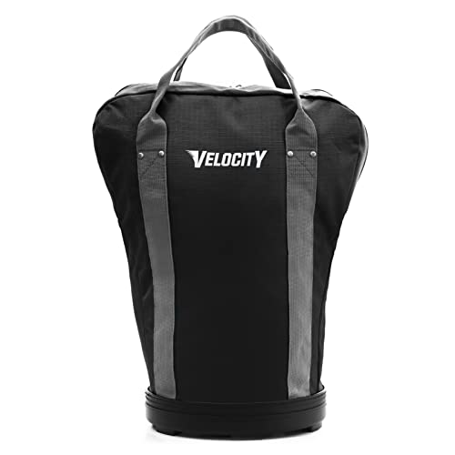 Velocity Heavy Duty Multipurpose Ball Bag with Durable Bottom - Holds up to 60-72 Balls - Ideal for Lacrosse, Baseball, Pickleball, Tennis & More - color: Black, style: 1 Pack