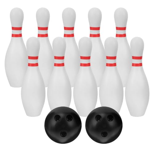 Milisten 12Pcs Bowling Set Interactive Outdoor Indoor Activity for Lightweight Safe Bowling Balls Pins for Birthday Parties and Family Entertainment