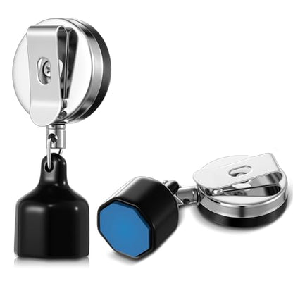 Lewtemi 2 Pcs Pool Chalk Holder Retractable Cue Chalk Holder Billiards Snooker Accessories Practical Tool with Belt Clip for Billiard Lovers - style: Octagonal