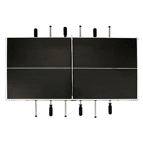 Hathaway Revolver 4 in 1 Multi Game Tabletop - 40-in Tabletop Games Set with Ping Pong, Glide Hockey, Finger Football, and Foosball Table for Family - Multi Game Table with Full Accessories